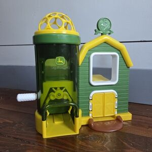 OBall John Deere Green and Yellow Barn Silo Preschool Pretend Play Toy Set